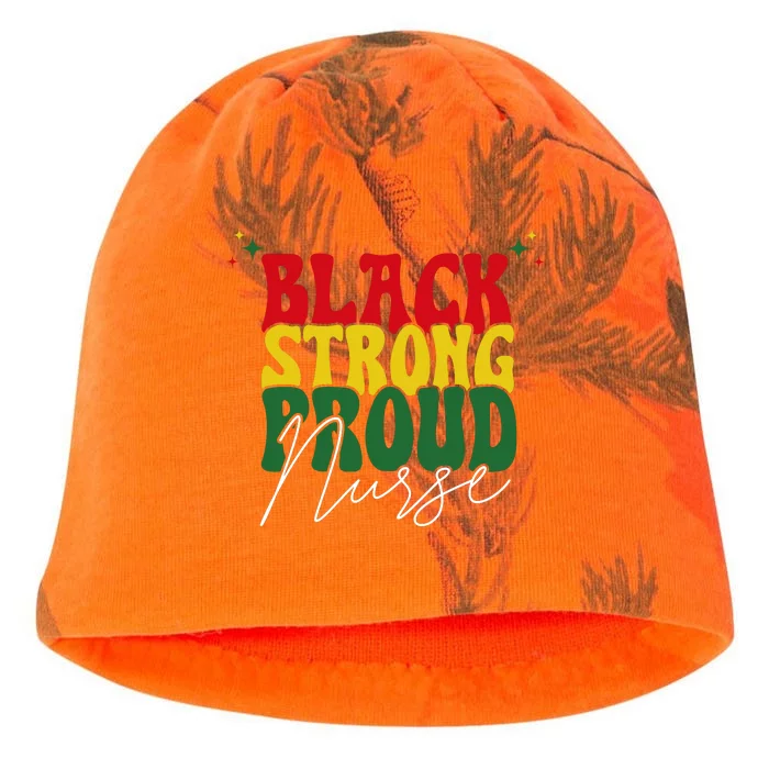 Black Strong Proud Nurse Black History Kati - Camo Knit Beanie