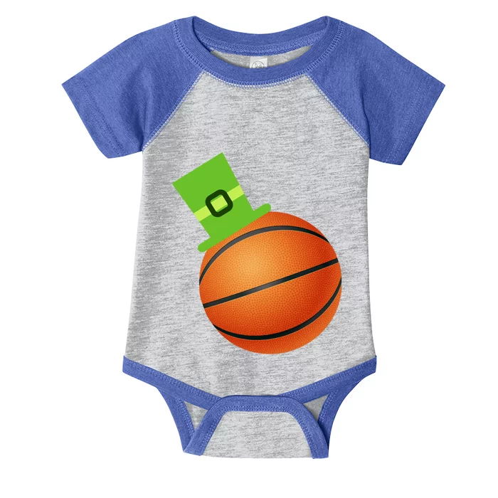 Basketball St Patricks Day Sports Green Leprechaun Hat Cute Gift Infant Baby Jersey Bodysuit