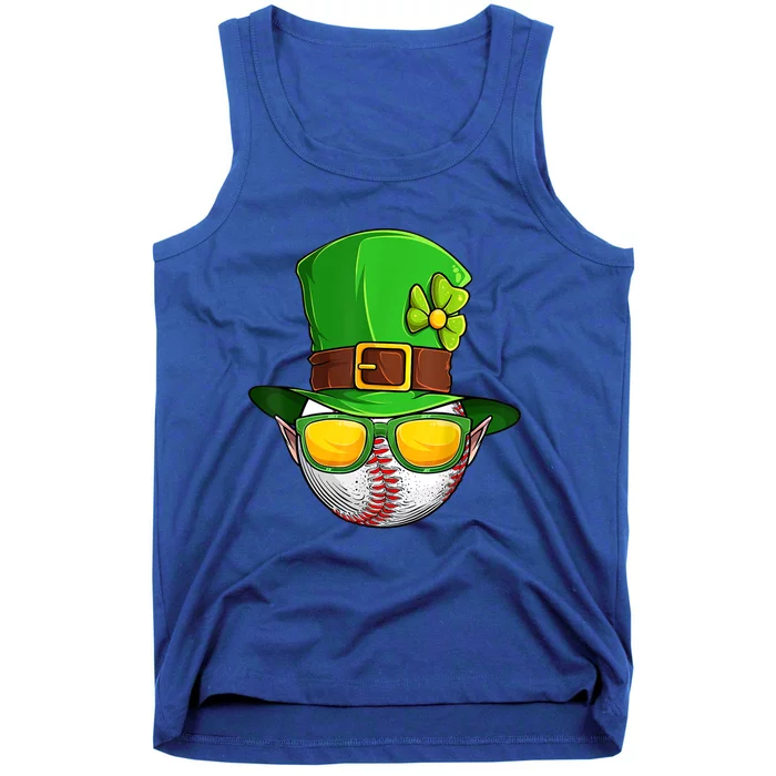 Baseball St Patricks Day Ball Leprechaun Hat Catcher Gift Tank Top