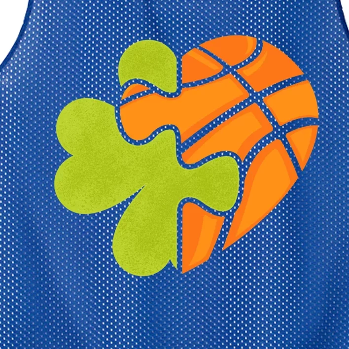 Basketball St Patrick's Day Shamrock Leprechaun Lucky Irish Funny Gift Mesh Reversible Basketball Jersey Tank