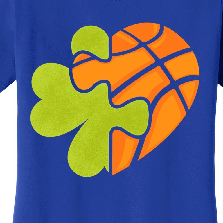 Basketball St Patrick's Day Shamrock Leprechaun Lucky Irish Funny Gift Women's T-Shirt