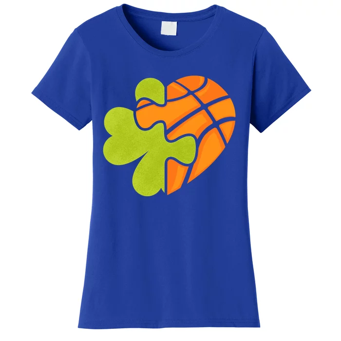 Basketball St Patrick's Day Shamrock Leprechaun Lucky Irish Funny Gift Women's T-Shirt