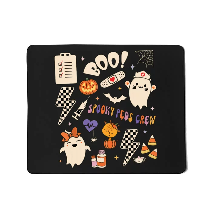 Boo Spooky Peds Crew Ghost Pediatric Nurse Halloween Mousepad