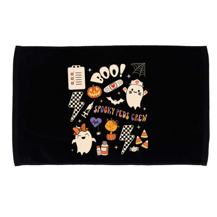 Boo Spooky Peds Crew Ghost Pediatric Nurse Halloween Microfiber Hand Towel