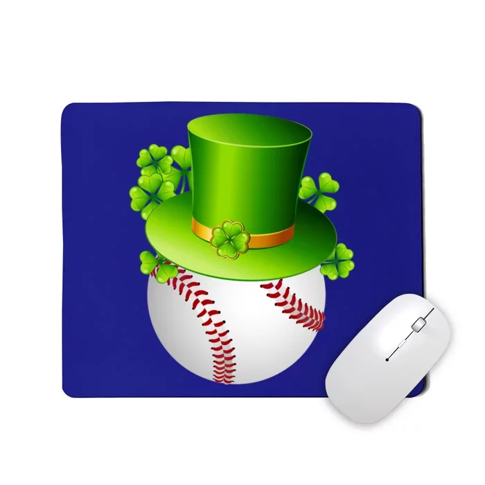 Baseball St Patricks Day Ball Leprechaun Catcher Gift Mousepad