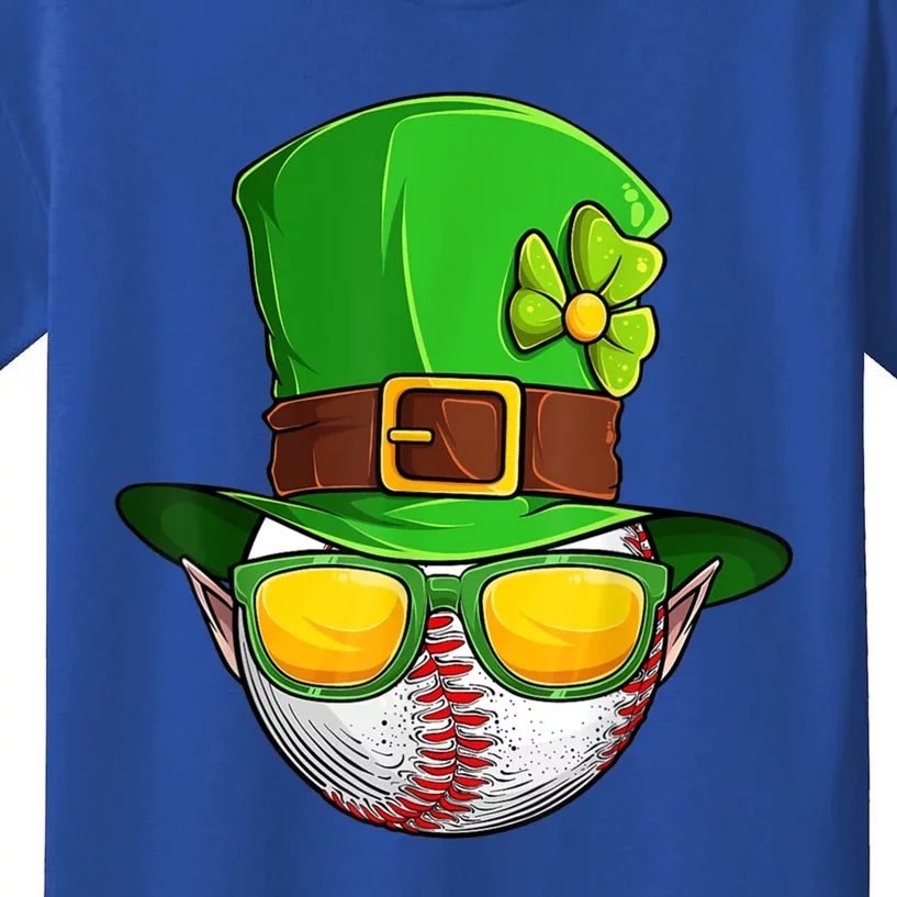 Baseball St Patricks Day Ball Leprechaun Hat Catcher Gift Kids T-Shirt