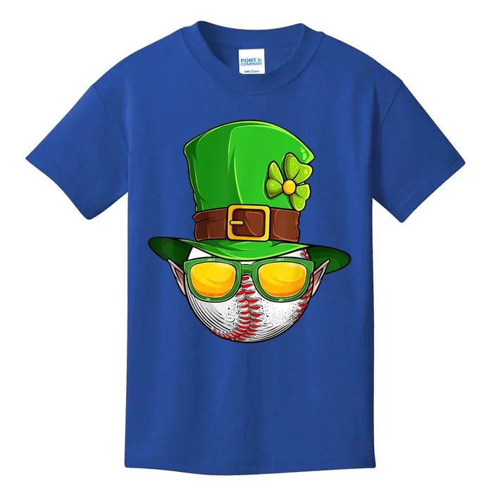 Baseball St Patricks Day Ball Leprechaun Hat Catcher Gift Kids T-Shirt