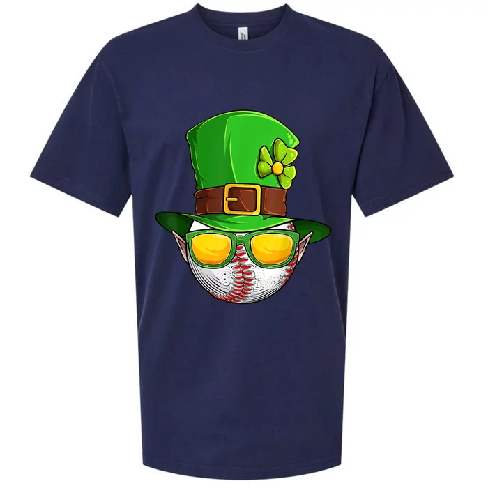 Baseball St Patricks Day Ball Leprechaun Hat Catcher Gift Sueded Cloud Jersey T-Shirt