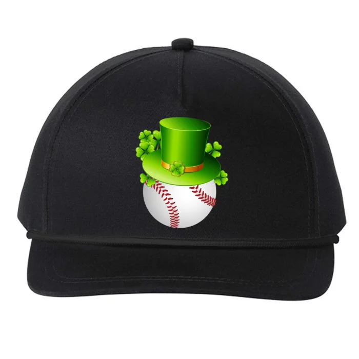 Baseball St Patricks Day Ball Leprechaun Catcher Gift Snapback Five-Panel Rope Hat