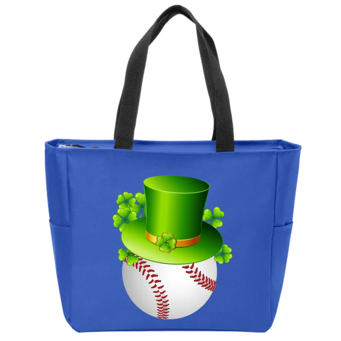 Baseball St Patricks Day Ball Leprechaun Catcher Gift Zip Tote Bag