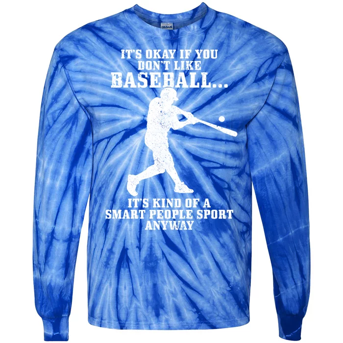 Baseball Smart People Sport Funny Baseball Player Gift Tie-Dye Long Sleeve Shirt