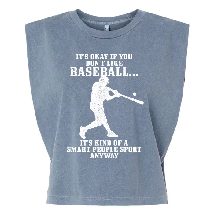 Baseball Smart People Sport Funny Baseball Player Gift Garment-Dyed Women's Muscle Tee