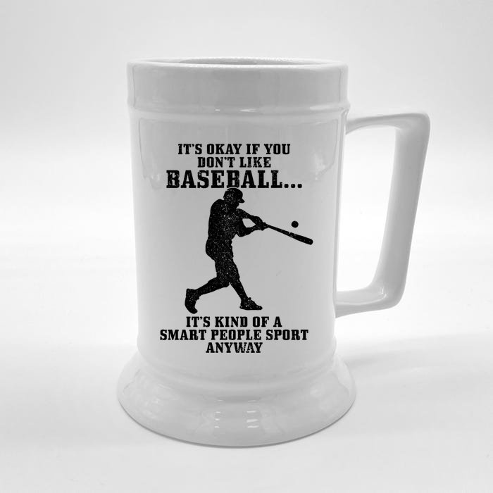 Baseball Smart People Sport Funny Baseball Player Gift Front & Back Beer Stein