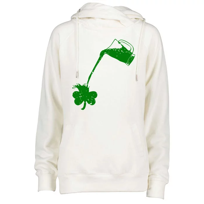 Beer St Patricks Day Holiday Womens Funnel Neck Pullover Hood