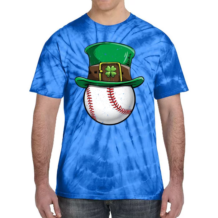 Baseball St Patricks Day Ball Leprechaun Catcher Gift Tie-Dye T-Shirt