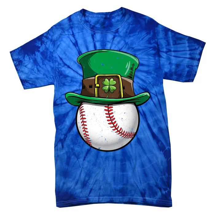 Baseball St Patricks Day Ball Leprechaun Catcher Gift Tie-Dye T-Shirt