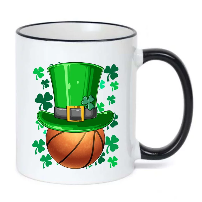 Basketball St Patrick's Day Irish Basketball Leprechaun Hat Gift Black Color Changing Mug