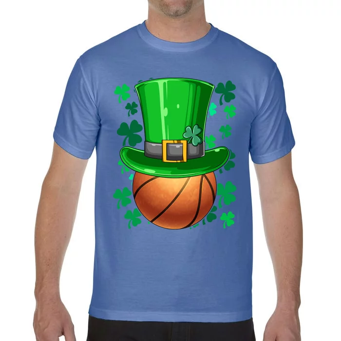 Basketball St Patrick's Day Irish Basketball Leprechaun Hat Gift Comfort Colors T-Shirt