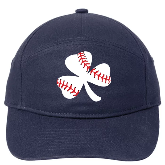 Baseball St Patricks Day Clover Shamrock Funny Gift 7-Panel Snapback Hat