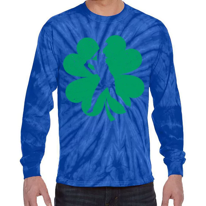 Baseball St Patricks Day Irish Catcher Pitcher Shamrock Gift Tie-Dye Long Sleeve Shirt