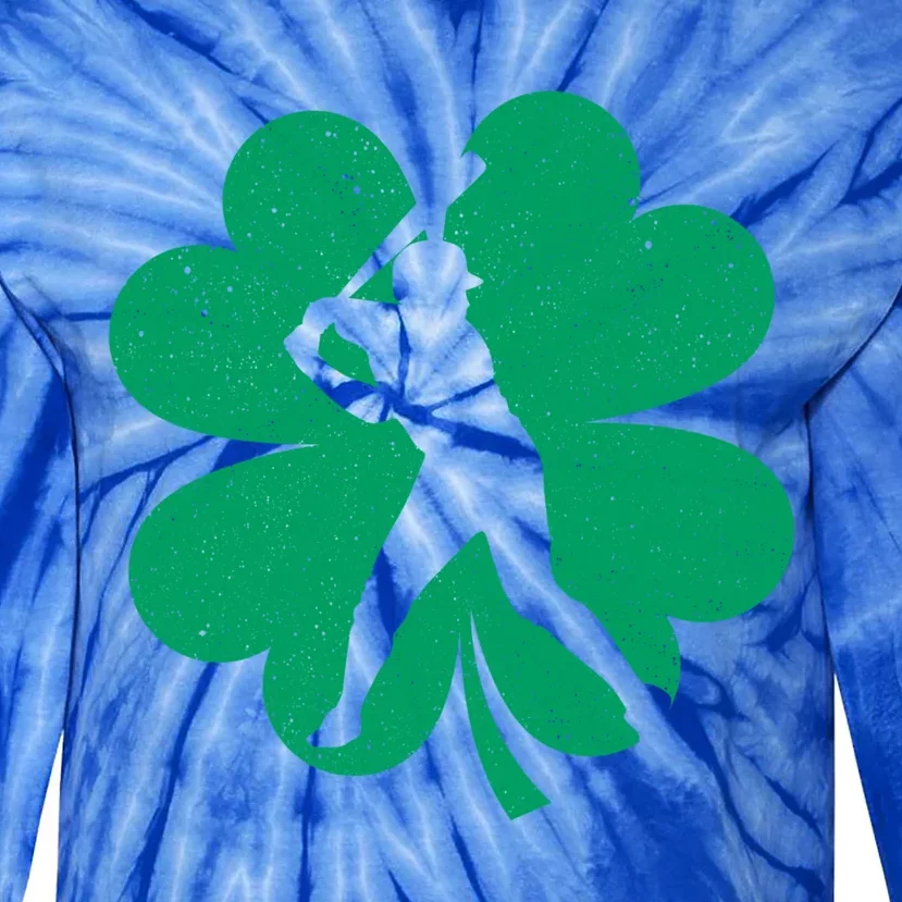 Baseball St Patricks Day Irish Catcher Pitcher Shamrock Gift Tie-Dye Long Sleeve Shirt