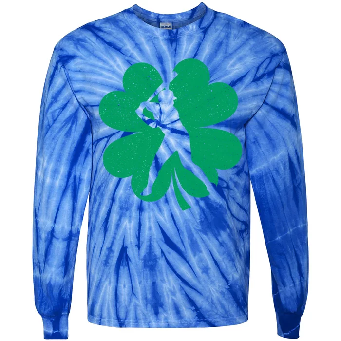 Baseball St Patricks Day Irish Catcher Pitcher Shamrock Gift Tie-Dye Long Sleeve Shirt