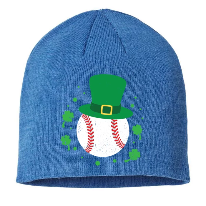 Baseball St Patricks Day Shamrock Gift 8 1/2in Sustainable Knit Beanie