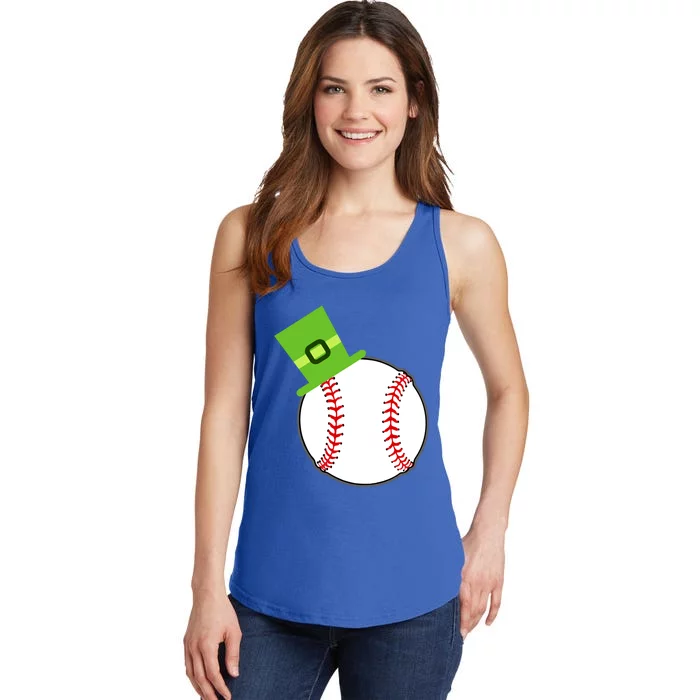 Baseball St Patricks Day Sports Green Leprechaun Hat Gift Ladies Essential Tank