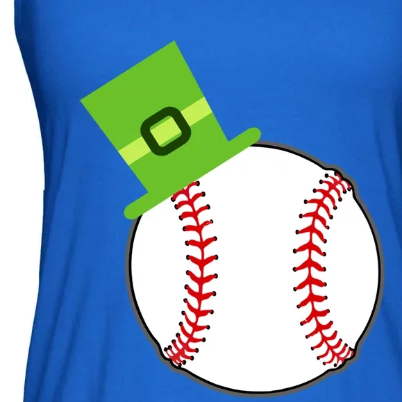 Baseball St Patricks Day Sports Green Leprechaun Hat Gift Ladies Essential Flowy Tank