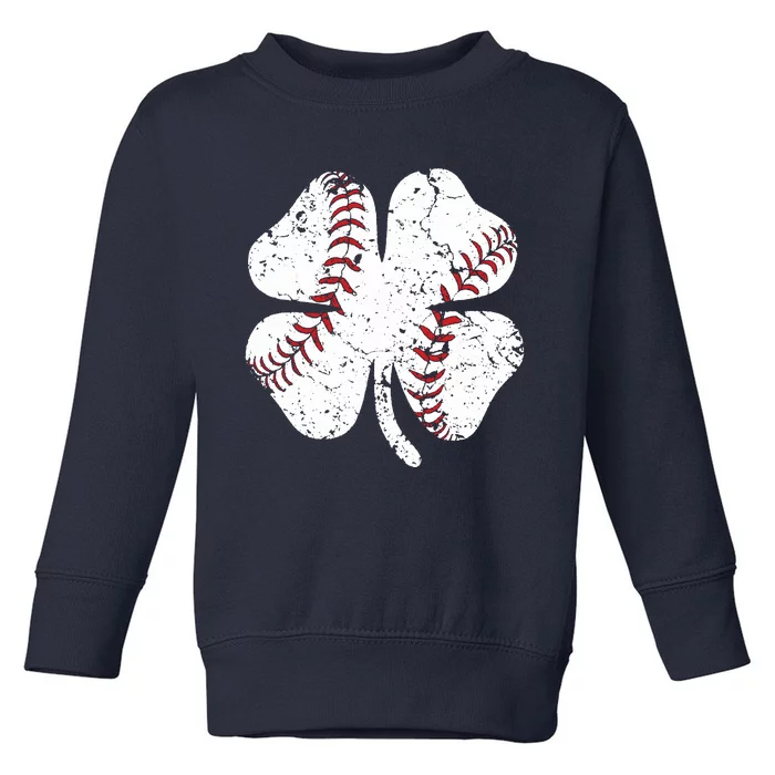 Baseball St Patricks Day Boys Men Catcher Pitcher Shamrock Toddler Sweatshirt