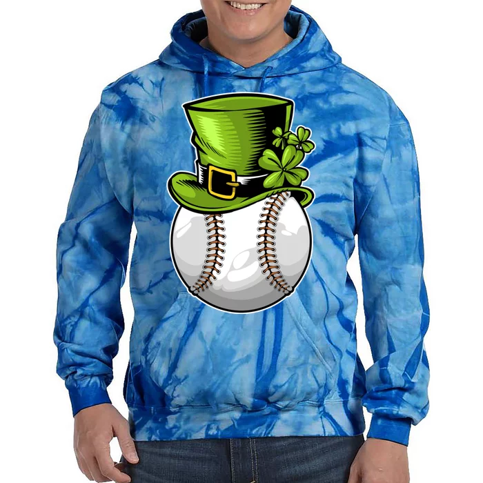 Baseball St Patricks Day Lucky Ball Leprechaun Catcher Gift Tie Dye Hoodie