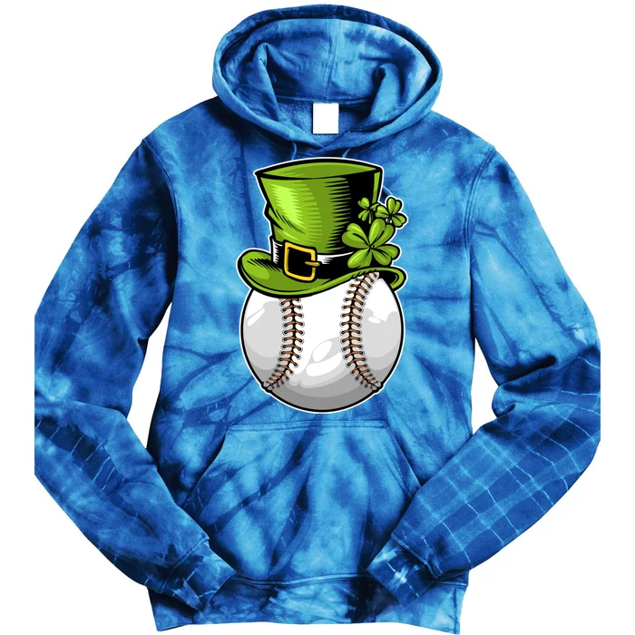 Baseball St Patricks Day Lucky Ball Leprechaun Catcher Gift Tie Dye Hoodie