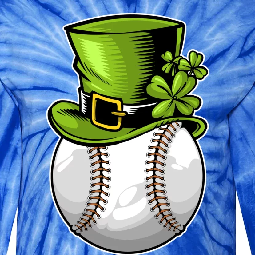 Baseball St Patricks Day Lucky Ball Leprechaun Catcher Gift Tie-Dye Long Sleeve Shirt