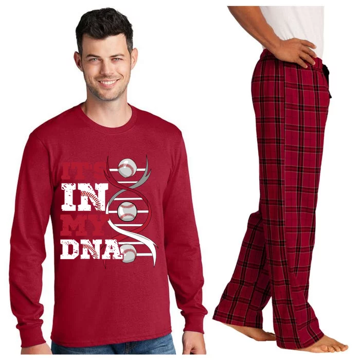 Baseball Sport Player Funny Gift Long Sleeve Pajama Set