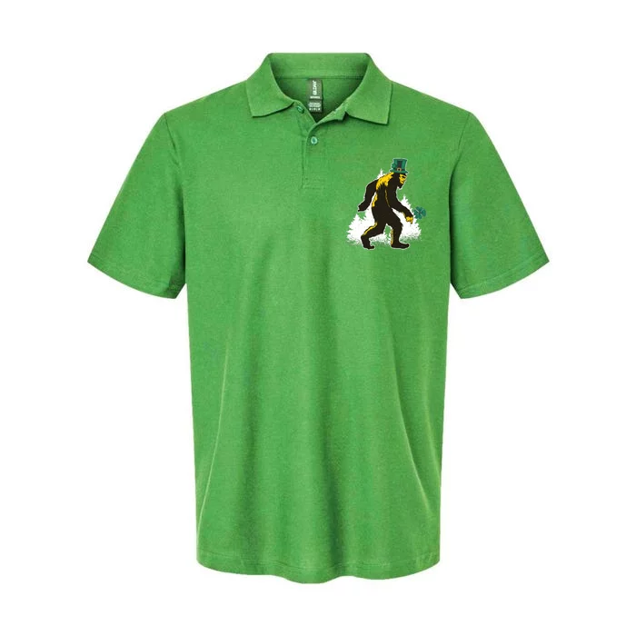 Bigfoot St Patricks Day Softstyle Adult Sport Polo