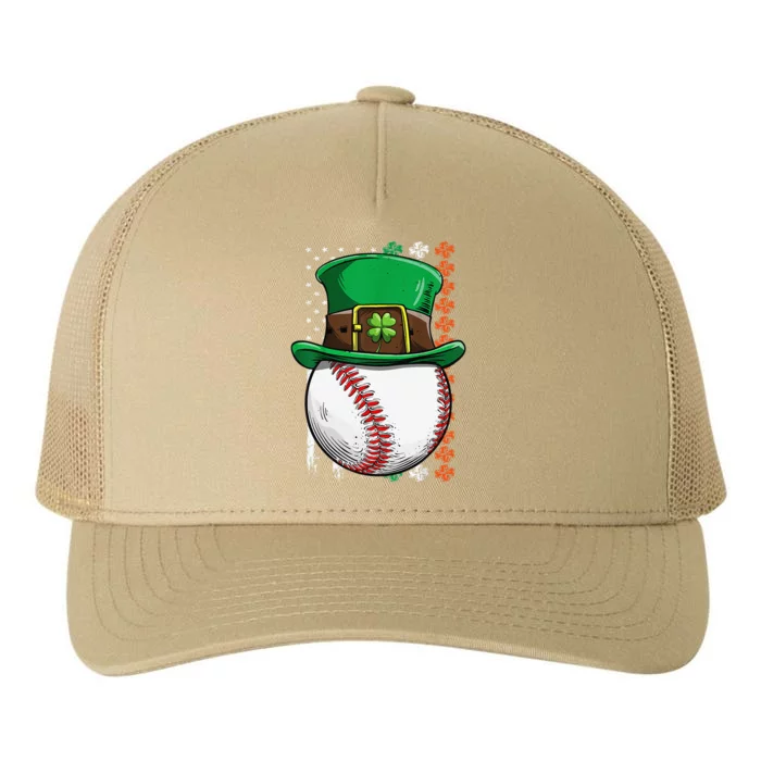 Baseball St Patricks Day Ball Leprechaun Hat Catcher Yupoong Adult 5-Panel Trucker Hat