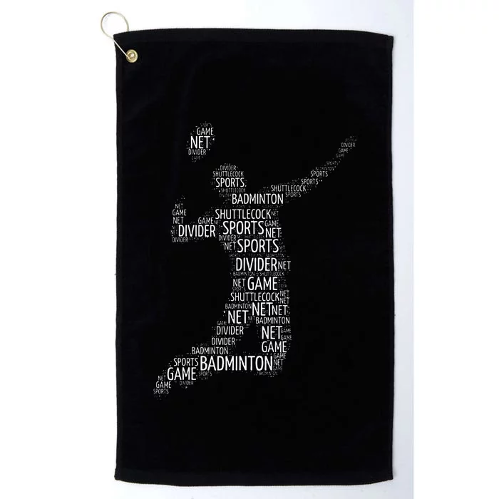 Badminton Shuttlecock Player Platinum Collection Golf Towel