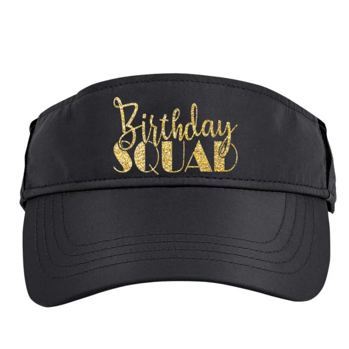 Birthday Squad Party Birthday Bday Gold Gift Adult Drive Performance Visor