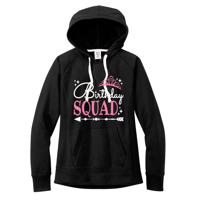 Birthday Squad Party Bday Queen Cute Women's Fleece Hoodie