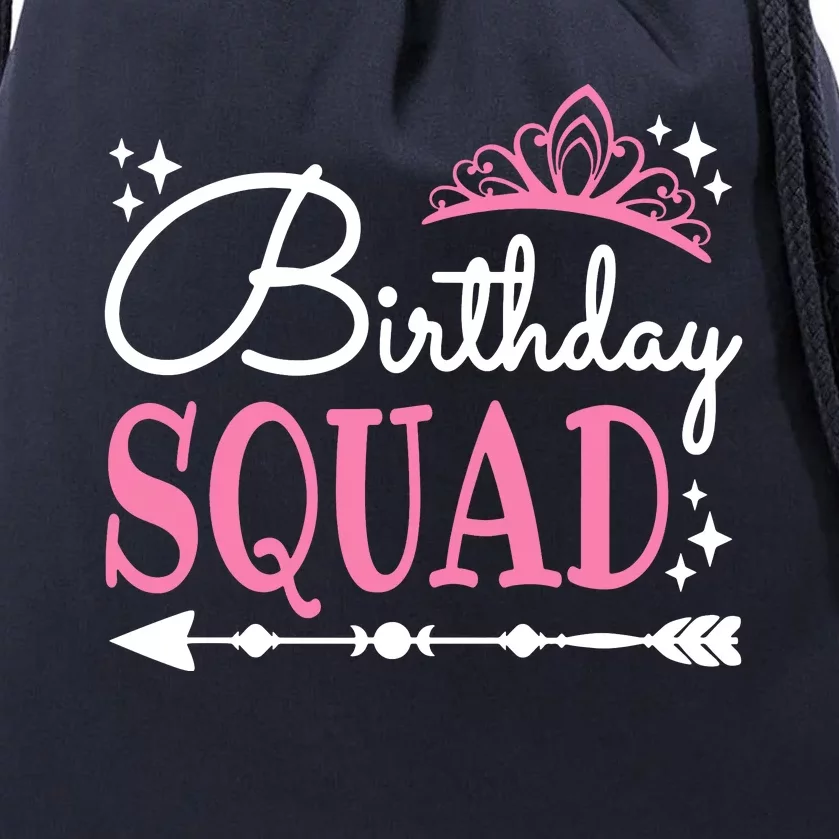 Birthday Squad Party Bday Queen Cute Drawstring Bag