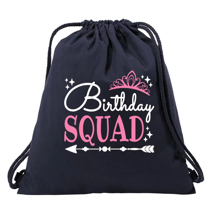 Birthday Squad Party Bday Queen Cute Drawstring Bag