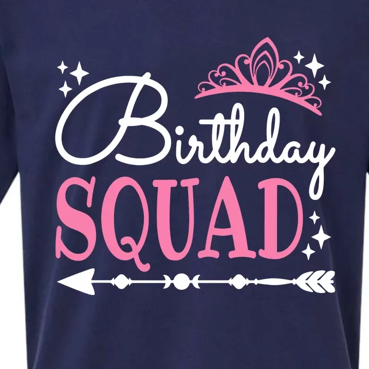 Birthday Squad Party Bday Queen Cute Sueded Cloud Jersey T-Shirt