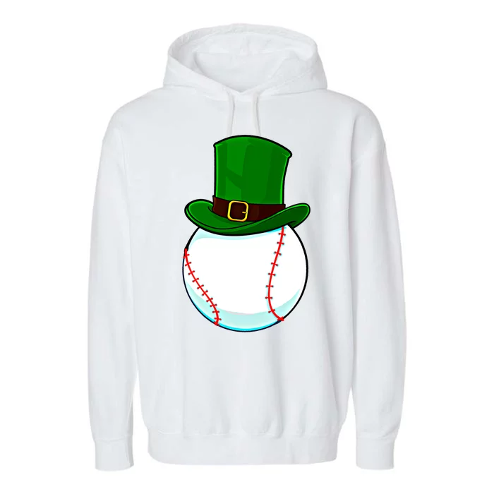 Baseball St Patricks Day Irish Catcher Pitcher Funny Gift Garment-Dyed Fleece Hoodie