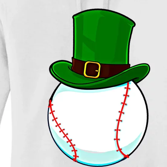 Baseball St Patricks Day Irish Catcher Pitcher Funny Gift Women's Pullover Hoodie