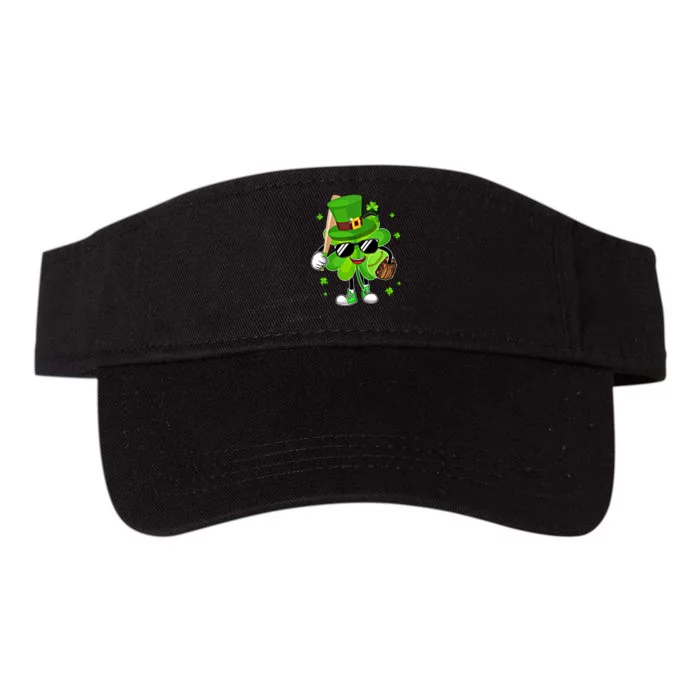 Baseball St PatrickS Day 2024 Clover With Baseball Love Cute Gift Valucap Bio-Washed Visor