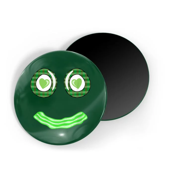 Breakfast St. Patricks Day Funny Green Eggs Smile Face Ham Magnet