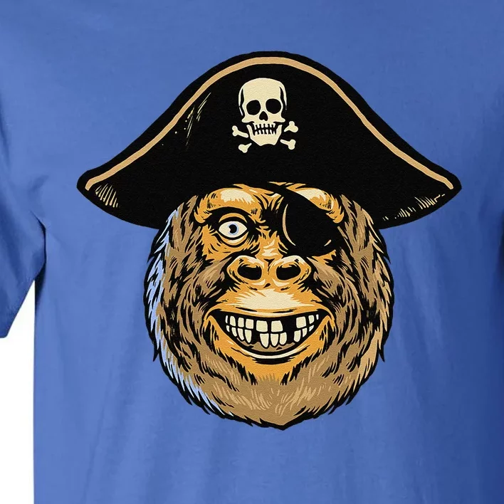 Bigfoot Sasquatch Pirate Hat Halloween Gift BZR Tall T-Shirt