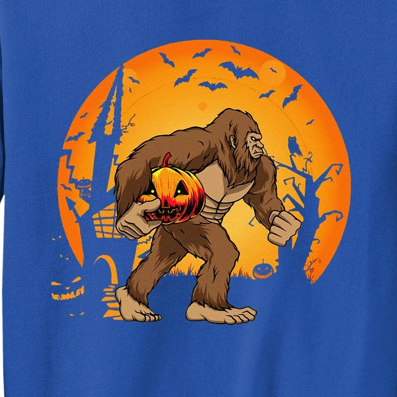 Bigfoot Sasquatch Pumpkin Funny Halloween Costume Outfit Tall Sweatshirt