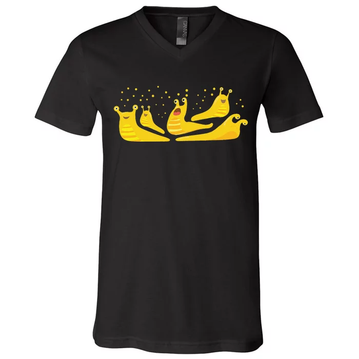 Banana Slug Party– Banana Slug Humor Banana Slug Squad V-Neck T-Shirt