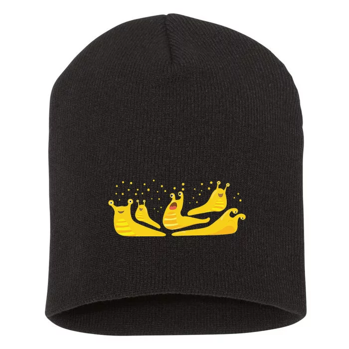 Banana Slug Party– Banana Slug Humor Banana Slug Squad Short Acrylic Beanie